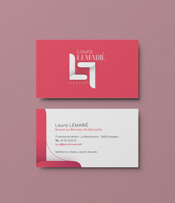 Création carte de visite avocats - Cabinet Lemarié