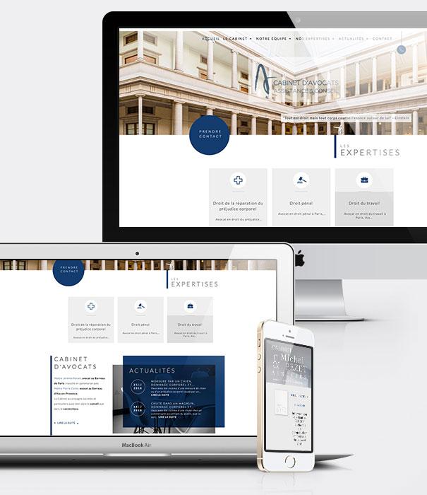 Création site internet avocats - Cabinet d'avocats Abram Conte