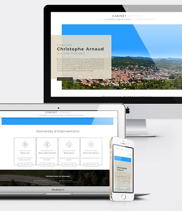 Création site internet avocat - Cabinet Arnaud