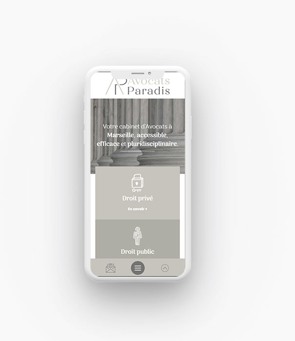 Création site internet responsive  - Cabinet Avocats Paradis