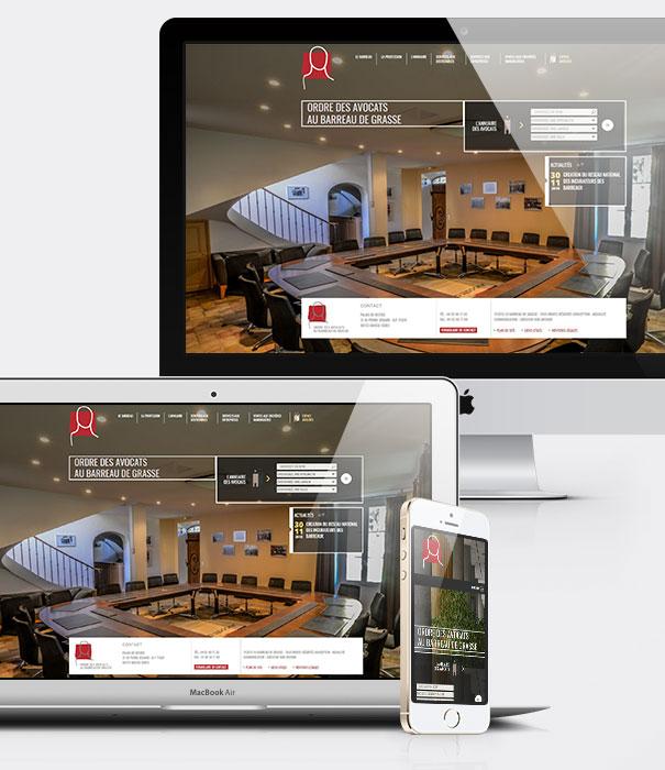 Création site internet avocats - Barreau de Grasse