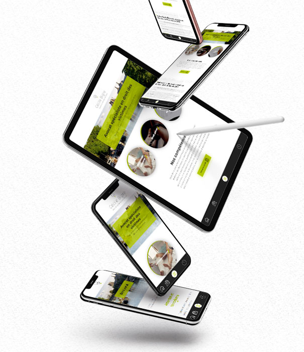 Visuel site internet sur mobile et tablette