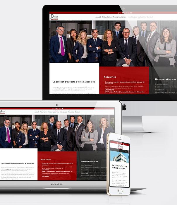 Site internet pour avocats - Cabinet Bollet
