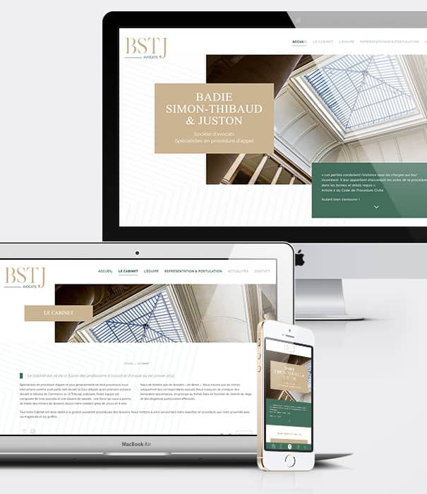 Site internet responsive - Cabinet BSTJ