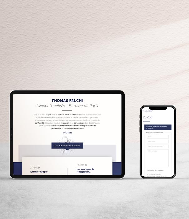 Site internet pour avocat - Cabinet Falchi