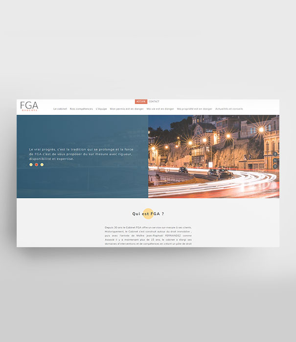 Création de site pour avocat - Cabinet FGA