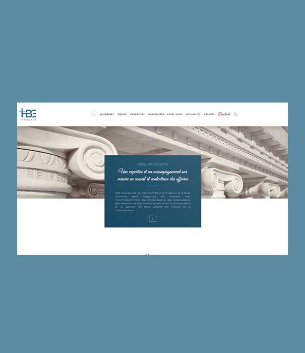 Site internet avocat - Cabinet HBE