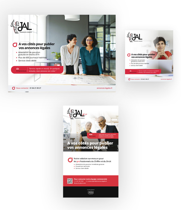 Création de supports médias Journal d'Annonces Légales