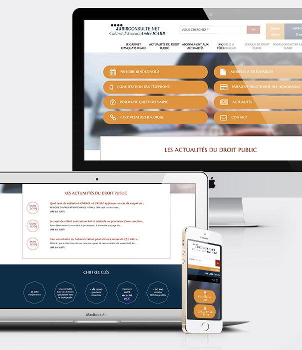 Création de site internet avocat - Cabinet d'avocats Jurisconsulte