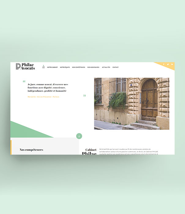 Site internet avocats - Cabinet Philae