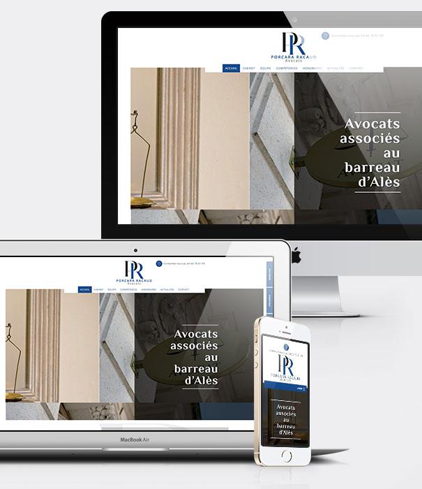 Création site avocat - Cabinet Porcara Racaud