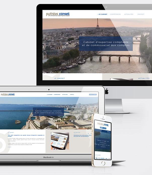 Création site internet - Pytheas Conseil, cabinet d’expertise comptable et de commissariat aux compte