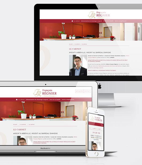 Création site internet avocats - Cabinet d'avocat Regnier