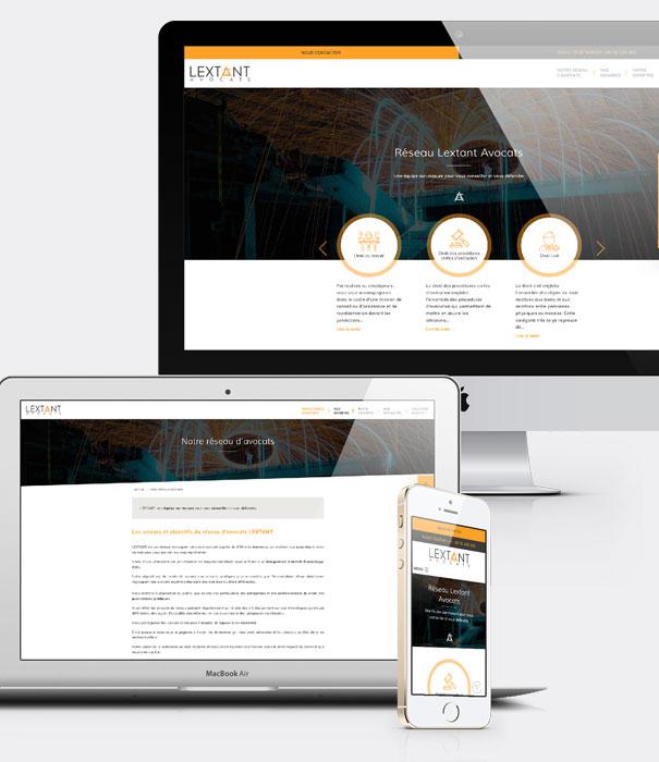 Création de site internet avocat - Réseau Lextant