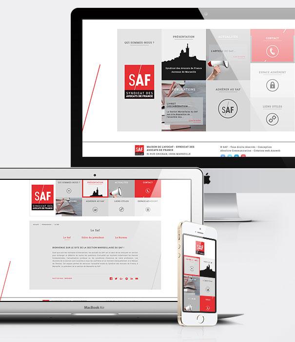 Site web avocat - SAF Marseille