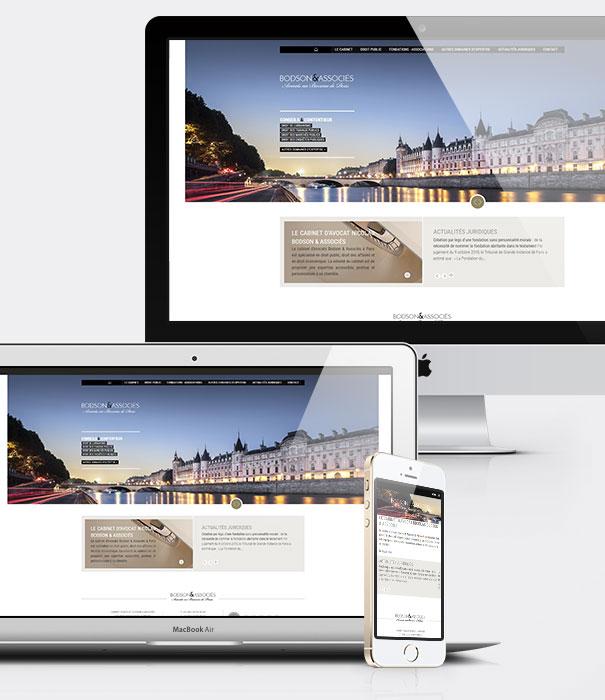 Création site internet avocats - Cabinet d'avocats Bodson & Associés