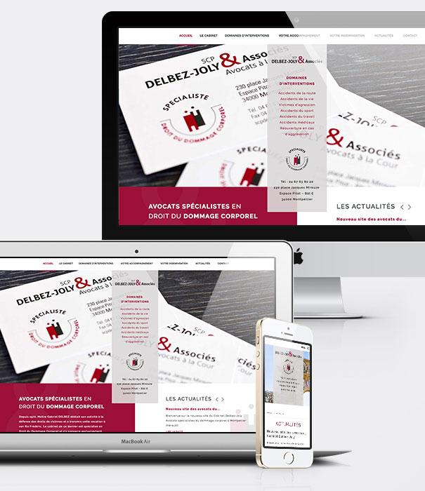 Création site internet avocat - Cabinet Delbez Joly