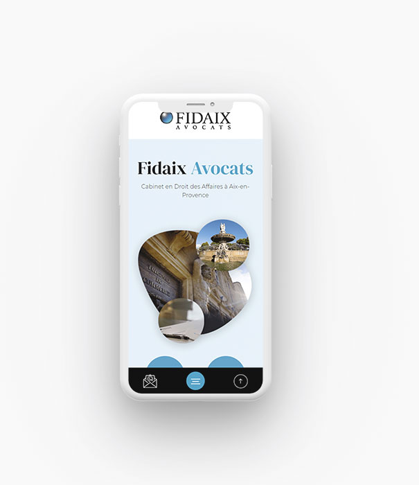 Visuel mobile site internet Cabinet Fidaix Avocats