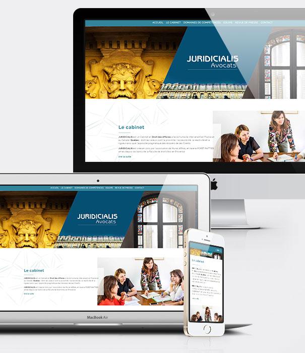 Création de site internet avocat - Cabinet Juridicialis