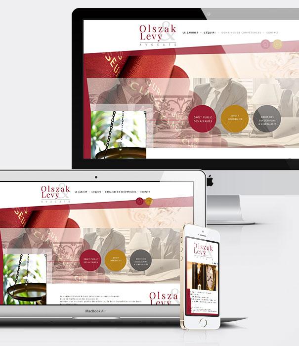 Création site internet avocats - Cabinet d'avocats Olszak Levy
