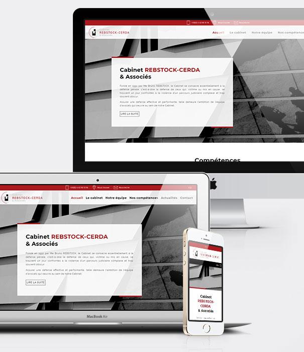 Création site internet pour avocat - Cabinet Rebstock Cerda